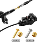 Beefed-Up 3000mm Hydraulic Disc Brake Hose Kit For Shimano BH59 BH90 Avid SRAM Magura Systems with fittings and hose shown