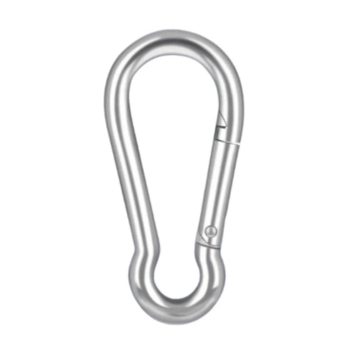 316 Stainless Steel Snap Hook Carabiner With Spring Loaded Gate Marine Grade Link Connector for Saltwater and Freshwater Use