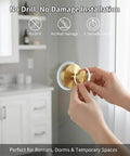 Hands installing Heavy Duty Suction Cup Hooks For Shower Stainless Steel No Drill Mounts With Strong Vacuum Grip Waterproof