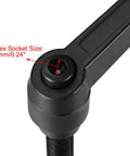 Close-up of M12 X 25mm Quick Change Clamping Knob With Push Button Ratchet Lever showing 6mm hex socket detail.