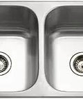 Stainless Steel Kitchen Sink 31 Inch Undermount 50/50 Double Bowl With Strainer, Durable And Versatile For Home And Apartment