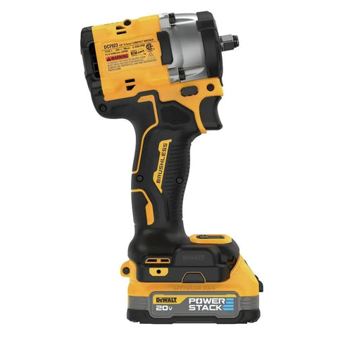 3/8 Inch Compact Impact Wrench Kit with brushless motor and battery for fast bolt removal and shop repairs.