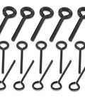 15 Piece Black Hex Dogging Key Kit With Full Loop For Push Rod Panic Exit Equipment, Includes 1/8 Inch, 5/32 Inch And 7/32 Inch Sizes