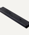 Dead Simple Dual Pack Six Outlet Surge Protector Power Strip with Six Hundred Joule Protection, top view of flat black design.