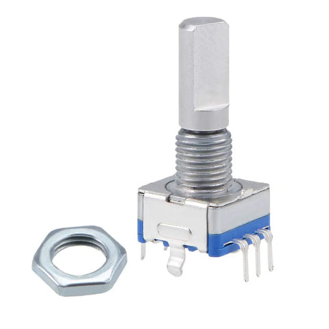 360 Degree Rotary Encoder With Code Switch EC11 5 Pins 20mm D Shaft 2 Pack 20 Pulse Per Revolution Digital Potentiometer For DIY Projects