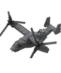 CV22 Tiltrotor Aircraft Building Blocks Set For Collectors, Dope Detailed Military Model Kit with foldable rotor blades