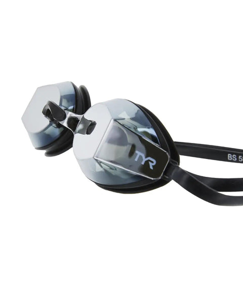 Blackops Ev Mirrored Racing Swim Goggles For Adults And Competitive Swimmers Packing Top Shelf Anti Fog Tech UV Blocking Tinted Lenses Low Profile Aerodynamic Frame Crisp Visibility Smooth Drag Minus Black Smoke Colorway