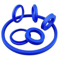 Badass U And Y Hydraulic Oil Seal Set Featuring Tough Polyurethane Lips That Resist Wear And Oil Degradation Perfect Fit For Inner Diameters Spanning 80 Up To 115 Millimeters Comes In 3 Pieces Ready To Handle Heavy Loads Like A Boss., blue polyurethane hydraulic oil seals, 3-piece, 80-115mm