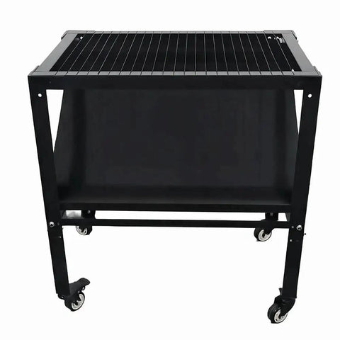 Portable Plasma Cutting Table With Wheels For No-Fuss Moving, Spark-Proof CNC Table with 23 Removable Dividers, black frame