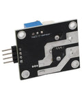 Top Shelf Hall Effect Current Sensor Module With Hella Accurate 100A Overcurrent Tracking, front view showing pins and circuit board.