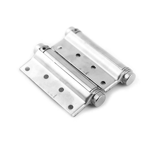 2 Pcs 3 To 5 Inch Double Action Spring Door Hinges Stainless Steel Rebound Hinges for Heavy Duty Doors in Coffee Shops