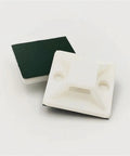 250 Pcs Peel And Stick Cable Tie Mount Bases For Heavy Duty Wire Wrangling showing two white plastic adhesive mounts, 40Mm size.