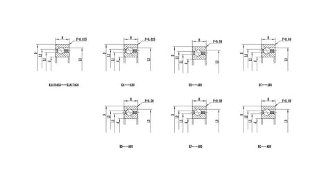 Kaa10ag0 section ball bearings diagram showing various dimensions for Premium Kaa10ag0 Section Ball Bearings Constant Section Thin Walled Robot Joint Bearing.