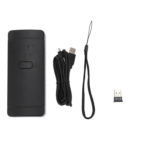 Bluetooth Barcode Scanner 1D 2D Wireless Reader accessories including USB cable and lanyard for retail use