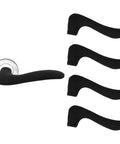 4 Pack Heavy Duty Neoprene Door Handle Covers Anti Slip Protective Sleeves, black, 6.3 x 2.4 inches for cold protection.