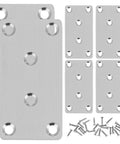 6 Pack Stainless Steel Straight Brackets For Wood Repair And Reinforcement, Flat Metal Mending Plates Built To Last, with screws