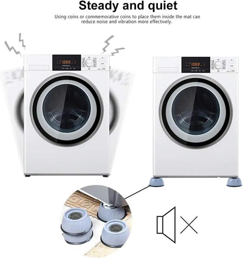 Anti Vibration Pads For Washing Machine And Dryer Feet Beefed Up Shock Absorbing And Noise Reducing Stabilizers in use
