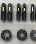 Cool BSPP Parallel Thread Tap And Die Set With 8 Sizes From One Eighth To One Inch Including All Sizes For Precise Internal And External Pipe Threads Made Tough For Serious DIY Jobs, hardened steel taps and dies laid out by size