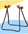 Foldable Bike Repair Stand Aluminum Adjustable Height Portable Floor Bike Holder For Indoor And Outdoor Use Pro Grade Clamp
