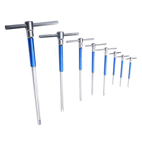 Grab This Awesome Zunate T Handle Hex Wrench Set featuring 8 Piece Metric Sizes Plus Ball End Key Tool Kit for Tough Auto And Bike Jobs With Cool Sliding Adjustable Shaft And Slick Compact Case, 8-piece chrome vanadium steel T-handle hex keys
