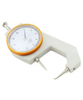 Paint Thickness Gauge and Leather Craft Thickness Tester, 0-10mm Range, handheld tool showing dial for precise measurements