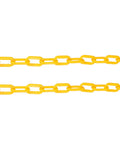 164 Feet High Visibility Plastic Chain Barrier For Crowd Control And Parking Safety, Durable 1.4 Inch Diameter Yellow Links
