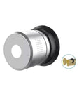 Fuss Free Fingerprint Smart Lock Door Knob Handle with sleek silver finish and biometric scanner design for easy installation.