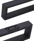 Close-up of matte black 24 inch towel bar wall mount showcasing SUS 304 stainless steel build and rust-resistant finish