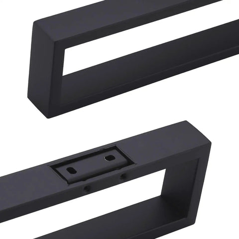 Close-up of matte black 24 inch towel bar wall mount showcasing SUS 304 stainless steel build and rust-resistant finish