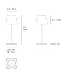 Diagram of Poldina Pro Mini Rechargeable Wireless Table Lamp With Touch Control Outdoor Friendly Dimmable 2200K To 3000K 30cm Tall