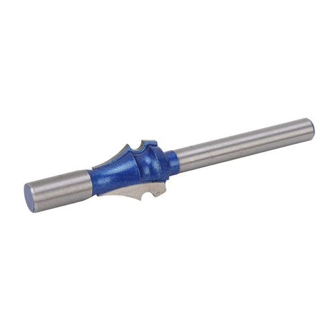High Hardness Tungsten Steel Router Bit 1/4 Shank Pro Woodworking Tool for MDF And Hardwood Cutting, showing blue and silver carbide tip.