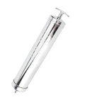 Heavy Duty 500cc Aluminum Alloy Oil Suction Syringe Pump Extractor shown in a sleek silver finish for fluid transfer tasks.