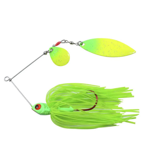 Reed Runner Tandem Spin Premium Spinner Baits For Freshwater Lures That Catch Bass Pike And Musky White Shad 3/8 Oz A Killer Go To Tackle
