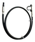 Heavy Duty Electric Drill Drain Auger Snake For Bathroom Sink And Tub Clogs Fast Hex Shank attachment with flexible black hose.