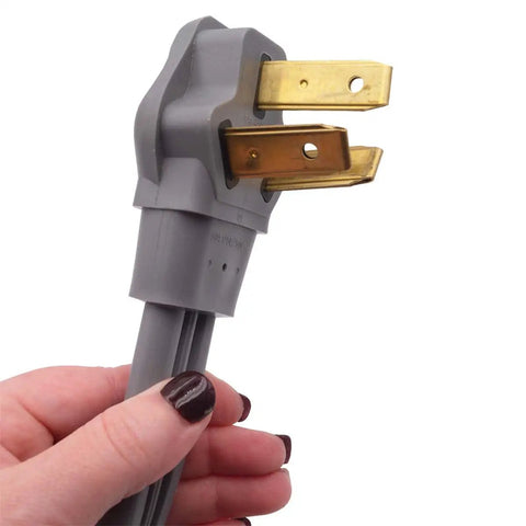 10 Foot Range Power Cord With 3 Prong Plug For 50 Amp 250 Volt Appliances, Heavy Duty 6/2 And 8/1 Gauge Wires, Strain Relief Included
