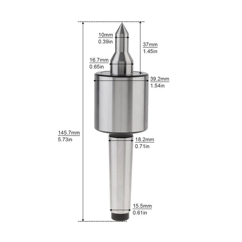 60 Degree Live Revolving Center Pro Grade Carbon Steel High Precision Lathe Tailstock CNC Tool For Lathe Chuck Machine.