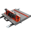 Slick Foldable Benchtop Trim Router Table With Adjustable Height Stand And Portable Workshop Station showing adjustable aluminum fence and compact design.