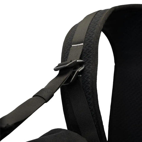 Close-up of strap on Wearable Camera Stabilizer Harness That Turns Your Body Into A Moving Tripod For Filmmakers Handles Heavy Rigs