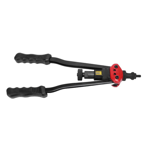 Hand Rivet Nut Tool Kit With 16 Inch Carbon Steel Arm And 11 Mandrels Rivet Nut Setter For Auto Body Panels Furniture DIY Projects Repair And Mounting Heavy Duty Manual Rivet Nut Gun, side view
