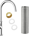 Sturdy Tap Repair Kit With Thick Solid Stainless Steel Extension And Brass Lock Nut 150 Mm For Copper Pipes Two Rubber Seals: stainless repair parts