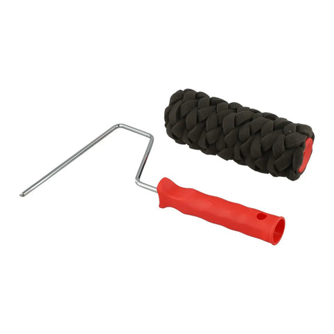 Top Shelf Textured Stone Finish Paint Roller With Sturdy Grip Handle And Super High Absorption Sponge Cover on a white background.