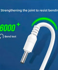 Close-up of Hydrogen Water Bottle Charger Cable USB To DC Replacement Cord For Pansonite Ayyufe Fossduk, bending test shown.