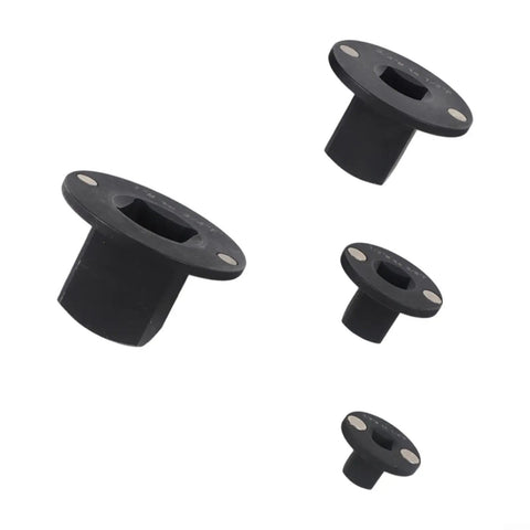 Kickstart Your Auto Repair Gig With This Slick 4-Piece Low Profile Socket Adapter Set, Heat Treated Steel Drive Reducing Kit For Impact Drivers In Tight Spots From 1/4 To 1/2 Inch Perfect For Confined Engine Bays. Black steel 4-piece low profile socket adapter set