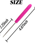 Pro Grade 36 Piece Scriber Needle Kit For Cake Decorating Featuring Stainless Steel Tips And Colorful Plastic Grips 2.25 inch pink scribe needle.
