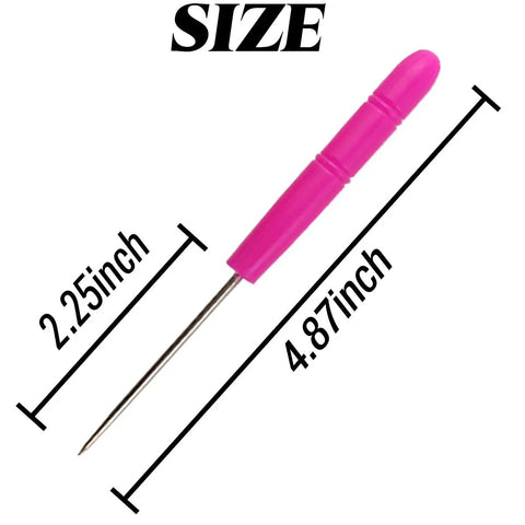 Pro Grade 36 Piece Scriber Needle Kit For Cake Decorating Featuring Stainless Steel Tips And Colorful Plastic Grips 2.25 inch pink scribe needle.