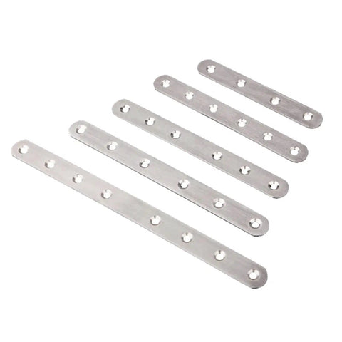 5 Pack Stainless Steel Straight Flat Corner Brace Bracket Mending Repair Plates Fixing Connector Furniture Fittings 95mm