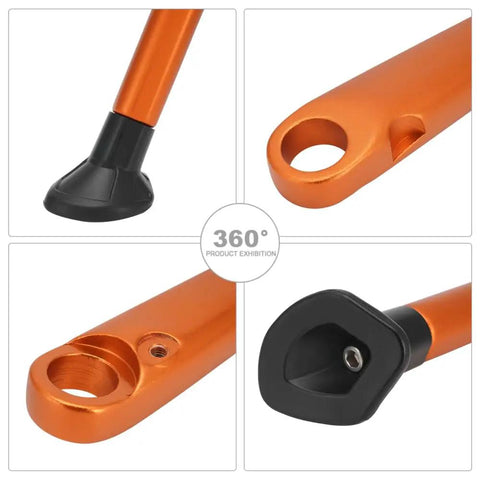 Beefy CNC Aluminum Dirt Bike Kickstand With Springs For XCF EXC EXC F XC XC W XCF W Six Days XC W Six Days TPI FE FX TE 125 250 350 450 500 2017 2022 Orange close-up