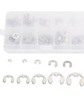 120 Piece E Clip Set In Stainless Steel External Retaining Rings Circlips From 1.5mm To 10mm With Smooth No Burr Edges
