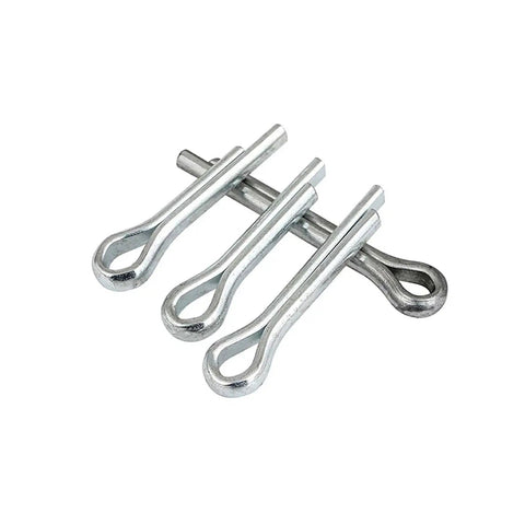 Durable 304 Stainless Steel U Shape Cotter Pins That Grip Tight And Won't Rust, set of four, perfect for fastening bolts on machinery.