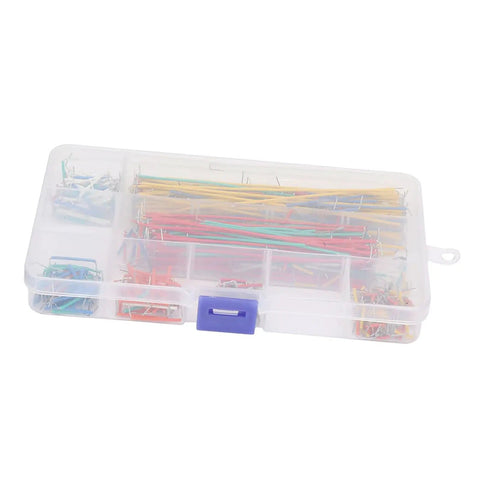 560 Piece Multicolor Jumper Wires Set, Solderless Breadboard Cables In 14 Lengths With Storage Box, closed plastic case view